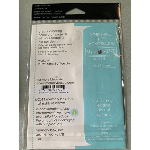 Memory Box Yorkshire Tree Background Steel Craft Die 3.7"x2.8" - Picture 3 of 3